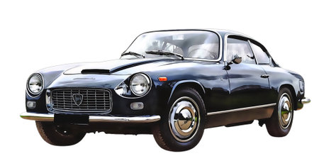 Illustration of an isolated aston martin db5. High quality illustrationのeditorial素材