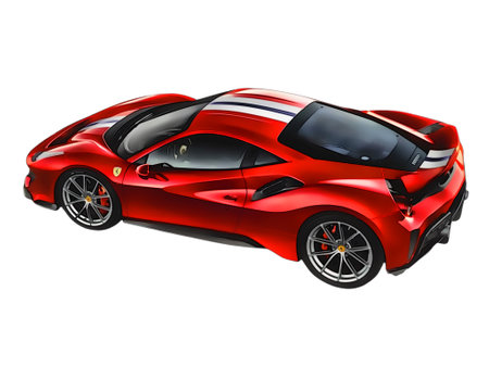 Illustration of an isolated Ferrari 458. High qualityのeditorial素材