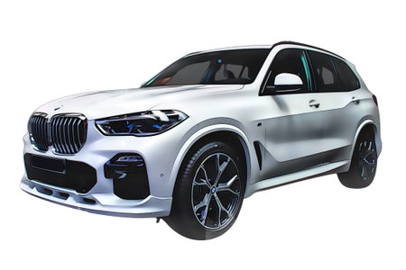 Illustration of an isolated BMW X5. High qualityのeditorial素材