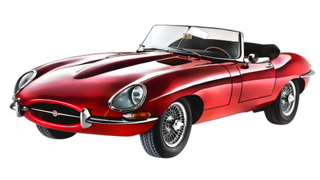 Illustration of an isolated Jaguar Type E. High quality illustrationのeditorial素材