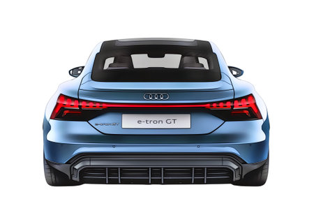 Illustration of an isolated Audi E-Tron GT. High quality illustrationのeditorial素材
