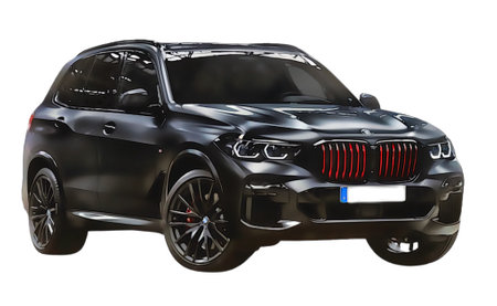Illustration of an isolated BMW X5. High qualityのeditorial素材