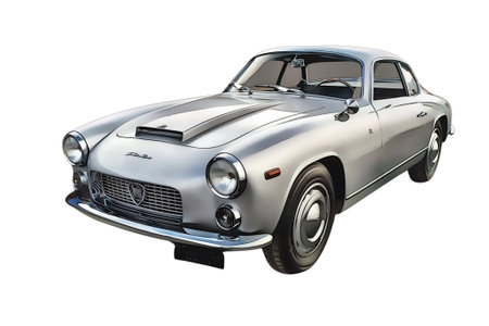 Illustration of an isolated aston martin db5. High quality illustrationのeditorial素材