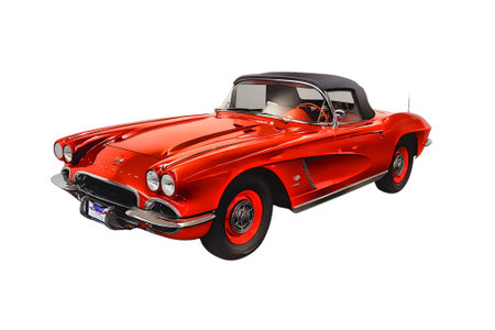 Illustration of an isolated Chevrolet Corvette Stingray. High quality illustrationのeditorial素材