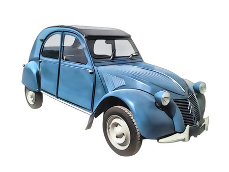 Illustration of an isolated Citroen 2CV. High qualityのeditorial素材