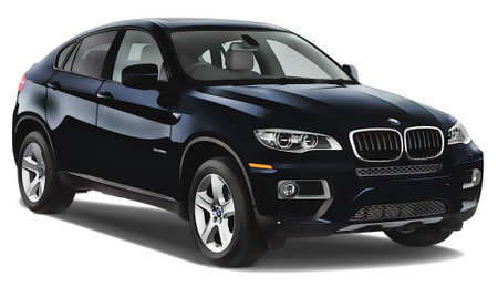 Illustration of an isolated BMW X6. High qualityのeditorial素材