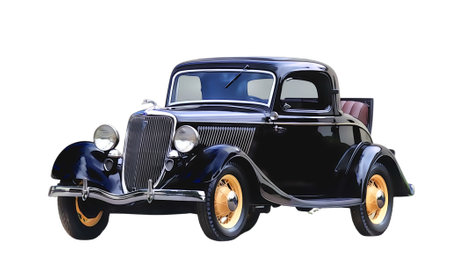 Illustration of an isolated Ford 30 Hotrod. High quality illustrationのeditorial素材