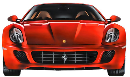 Illustration of an isolated Ferrari F12. High quality illustrationのeditorial素材
