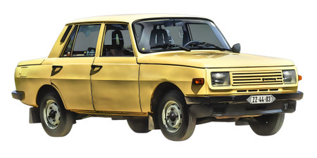 Illustration of an isolated Wartburg. High quality illustrationのeditorial素材