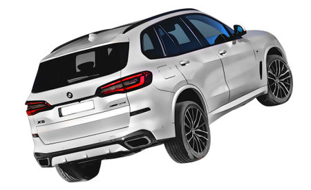 Illustration of an isolated BMW X5. High qualityのeditorial素材