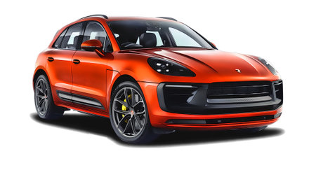 Illustration of an isolated Porsche Macan . High quality illustrationのeditorial素材
