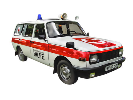 Illustration of an isolated Wartburg. High quality illustrationのeditorial素材