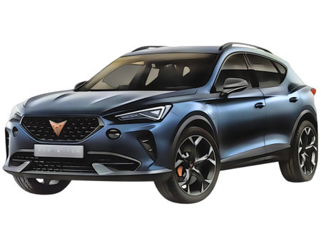 Illustration of an isolated Cupra formentor. High quality illustrationのeditorial素材