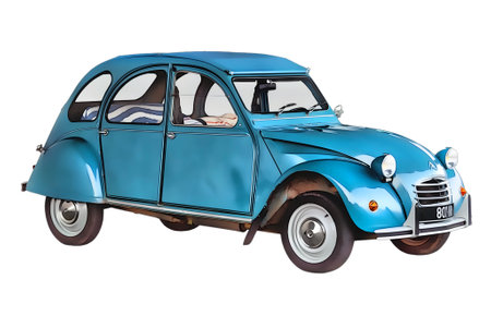 Illustration of an isolated Citroen 2 Cv. High quality illustrationのeditorial素材