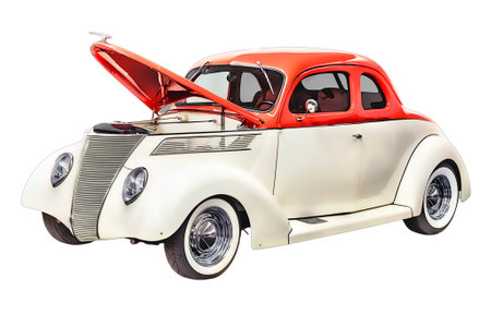 Illustration of an isolated Ford 30 Hotrod. High quality illustrationのeditorial素材