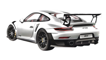 Illustration of an isolated Porsche 911 GT3. High quality illustrationのeditorial素材