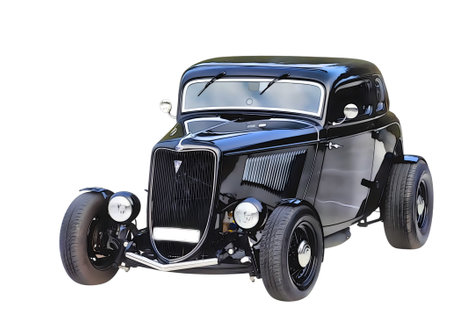 Illustration of an isolated Ford 30 Hotrod. High quality illustrationのeditorial素材