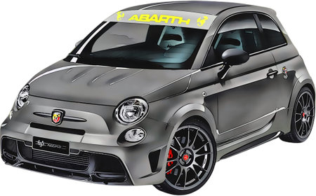 Illustration of an isolated abarth 695. High quality illustration