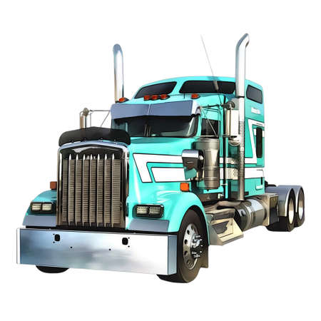 Illustration of an isolated Kenworth Truck. High quality illustrationのeditorial素材