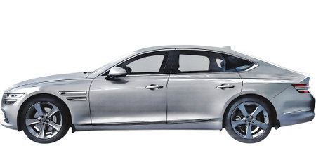 Illustration of an isolated Genesis g80. High quality illustrationのeditorial素材
