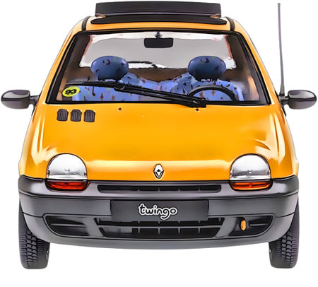 Illustration of an isolated Renault Twingo. High quality illustrationのeditorial素材