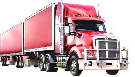 Illustration of an isolated Kenworth Truck. High quality illustrationのeditorial素材