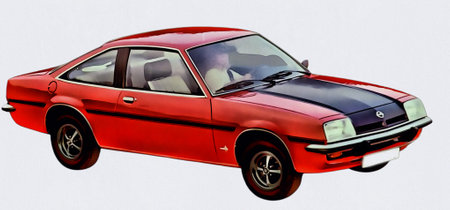 Illustration of an isolated Opel Manta. High quality illustrationのeditorial素材