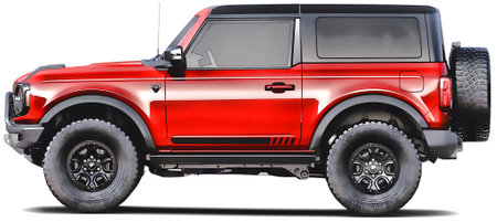 Illustration of an isolated Ford Bronco. High quality illustrationのeditorial素材