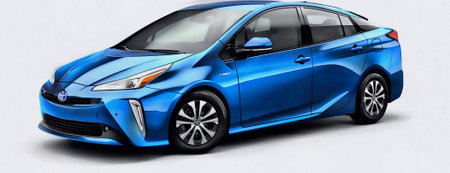 Illustration of an isolated Toyota Prius. High quality illustrationのeditorial素材