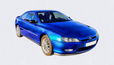Illustration of an isolated 406 Coupe. High qualityのeditorial素材