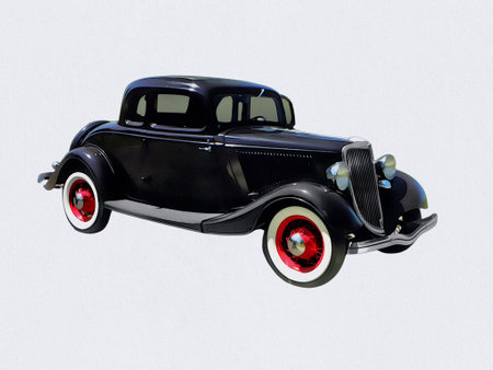 Illustration of an isolated Ford 30 Hotrod. High quality illustrationのeditorial素材