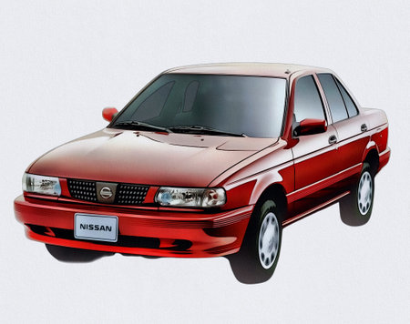 Illustration of an isolated Nissan Tsuru. High quality illustrationのeditorial素材
