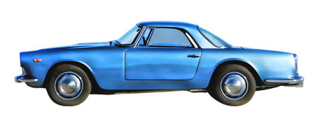 Illustration of a Volvo P1800. High quality illustrationのeditorial素材