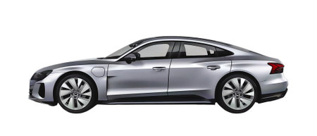 Illustration of an isolated Audi E-Tron GT. High quality illustrationのeditorial素材