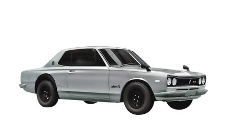 Illustration of an isolated nissan gtr. High quality illustrationのeditorial素材
