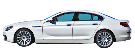 Illustration of an isolated bmw 6 series. High quality illustrationのeditorial素材