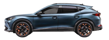Illustration of an isolated Cupra formentor. High quality illustrationのeditorial素材