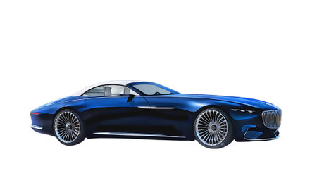 Illustration of an isolated maybach vision. High quality illustration