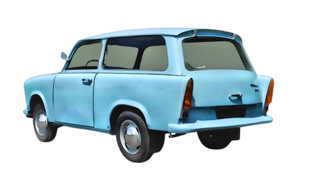 Illustration of an isolated trabant. High quality illustrationのeditorial素材