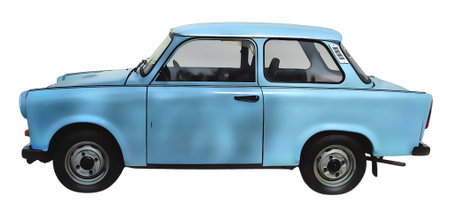 Illustration of an isolated trabant. High quality illustrationのeditorial素材