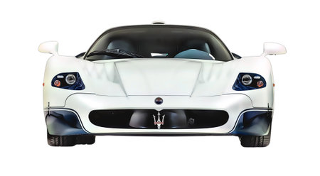 Illustration of an isolated Maserati MC12. High quality illustrationのeditorial素材