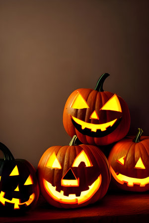 Illustration of an Halloween pumpkin . High quality photoの写真素材