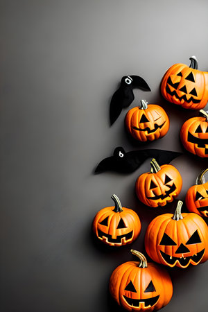 Illustration of an Halloween pumpkin . High quality photoの写真素材