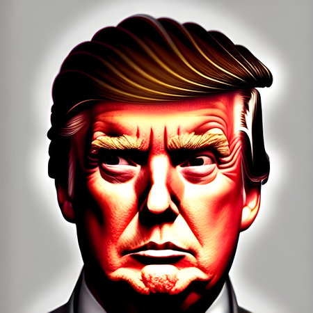 01.10.2022, NYC,USA: caricature of Donald Trump, photorealistic illustration . High quality illustrationのeditorial素材
