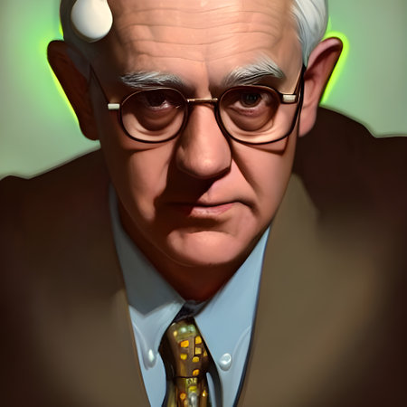 Illustrated portrait of Alexander Fleming, discoverer of the penicillin . High quality illustrationのeditorial素材