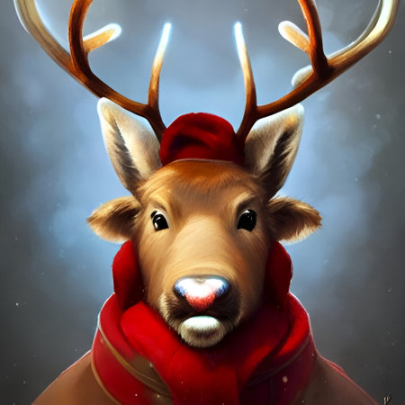 Illustration of a reindeer. High quality illustrationの写真素材