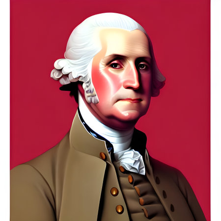 Munich, Germany, 01.11.2022: Illustrated Portrait of George Washington . High quality illustrationのeditorial素材