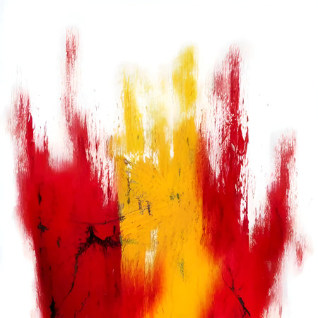 Illustration of a Spanish flag digitally painted. High quality illustrationの写真素材
