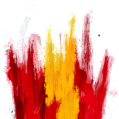 Illustration of a Spanish flag digitally painted. High quality illustrationの写真素材