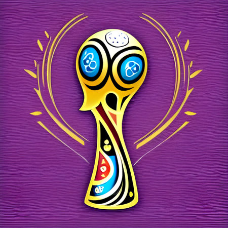 Digital Illustration of a Soccer Cup . High quality illustrationの写真素材